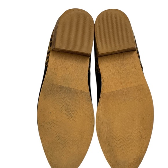 CORKEYS BOUTIQUE BLACK FAUX SUEDE ANIMAL PRINT BLOCK HEEL SZ 8 M - Picture 7 of 11